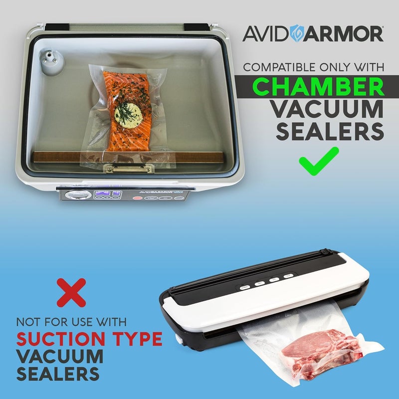 Avid Armor – Chamber Machine Pouches 3.5mil, Pre-Cut Chamber Vacuum Sealer Bags, Heavy Duty Seal Pouch, BPA-Free Chamber Sealer, Assorted Size Pack, 6"x10", 8"x10", 11"x10" - Pack of 300 - Image 3